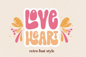 Love Heart Groovy Font