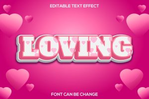 loving text effect