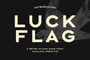 Luck Flag Retro Stamp Sans Font