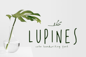 LUPINES – Cute Skinny Handwriting Font