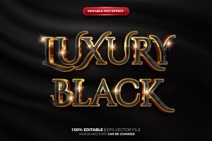 Luxury Black Gold Text effect