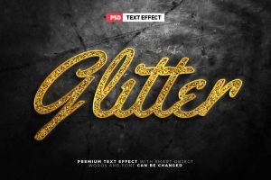 Luxury Gold Glitter Text Effect