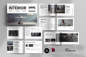 Luxury Interior Design Brochure Template Landscape