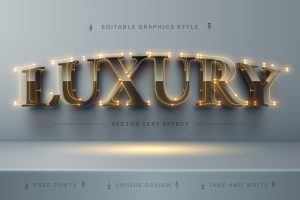 Luxury Light – Editable Text Effect, Font Style