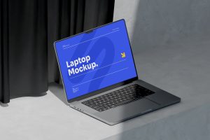Macbook Pro Mockup diagonal view
