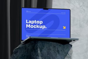 Macbook Pro Mockup Low Angle
