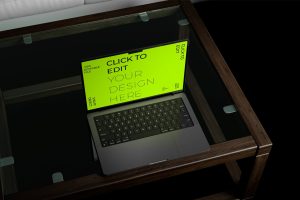Macbook Pro Table Mockup