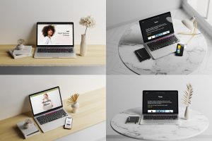 MacBook with iPhone Mockup