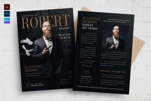 Magazine Funeral Program & Flyer