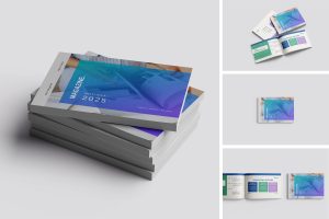 Magazine Landscape A4 Mockup