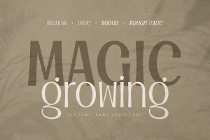Magic Growing – Elegant Sans Serif Font