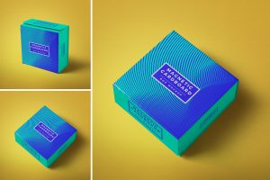Magnetic Cardboard Box Mockup