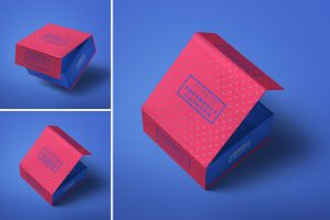 Magnetic Cardboard Box Mockup