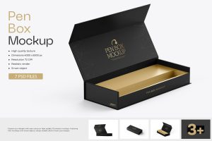 Magnetic Gift Box Mockup