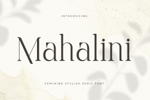 Mahalini – Feminine Stylish Serif Font