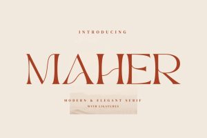 Maher – Stylish Ligature Font