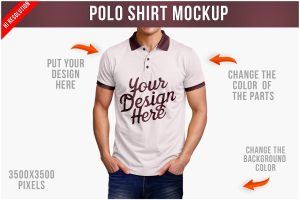 Man in a Polo Shirt and Pants Mockup