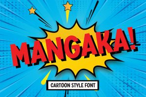 Mangaka – Cartoon Kids Boom Manga Headline Font