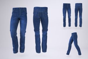 Man’s Denim Jeans or Trousers Mock-Up