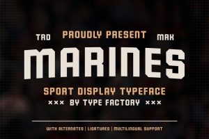 Marines – Sport Display Typeface