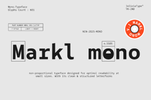 Markl Mono | Monospaced Font