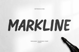 Markline – Organic Marker Font