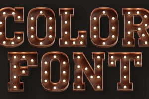 Marquee Lights – 3D Color SVG Font