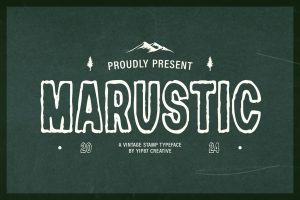 Marustic – Vintage Rustic Chalk Outline Sans Font