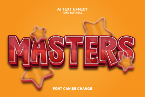 Masters 3d Text Effect