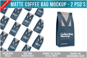 Matte Coffee Bag Mockup