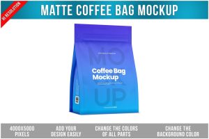 Matte Coffee Bag Mockup