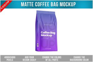 Matte Coffee Bag Mockup