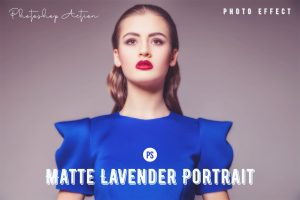 Matte Lavender Portrait Photoshop Action