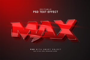 Max Red Text Effect