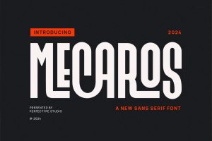 Mecaros Modern Ligature Sans Serif Font