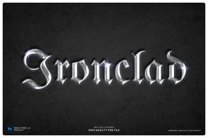 Medieval Metallic Text Effect