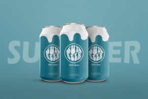 Medium Beers Cans Mockup