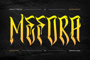 Mefora – Blackletter Logo Font
