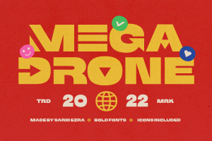 Mega Drone – Black Display Font