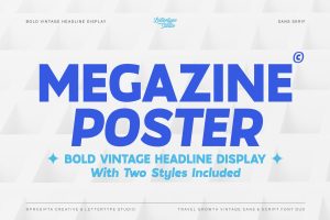 Megazine Poster Bold Vintage Headline Display