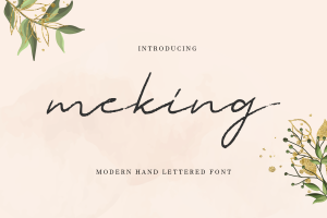 Meking – Handwritten Rough Script Font