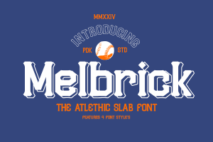 Melbrick – Baseball Athletic Font