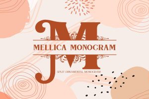 Mellica Split Monogram Font