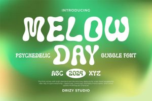 Melowday – Psychedelic Bubble Font
