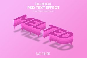 MELTED – 3D Text Effect PSD