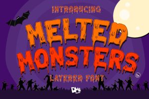Melted Monster – Halloween Pack Layered Font