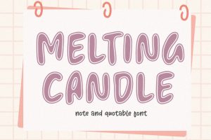 Melting Candle – Note & Quotable Logo Font