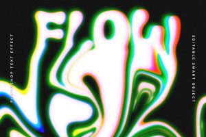 Melting Glow PSD Text Effect