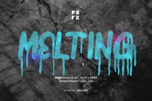 Melting graffity text effect