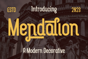 Mendalion – A Modern Decorative Font